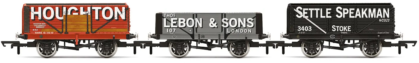 Hornby R60116 Triple Wagon Pack Houghton Main Thos Lebon Sons