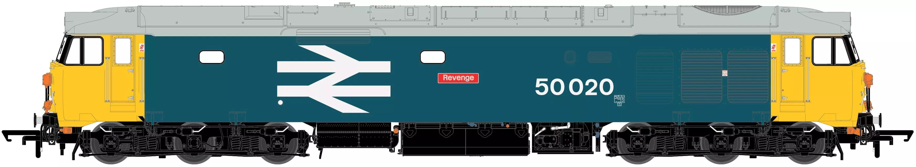 Accurascale ACC2398-DCC Class 50020 'Revenge' BR Blue Large Logo Diesel ...