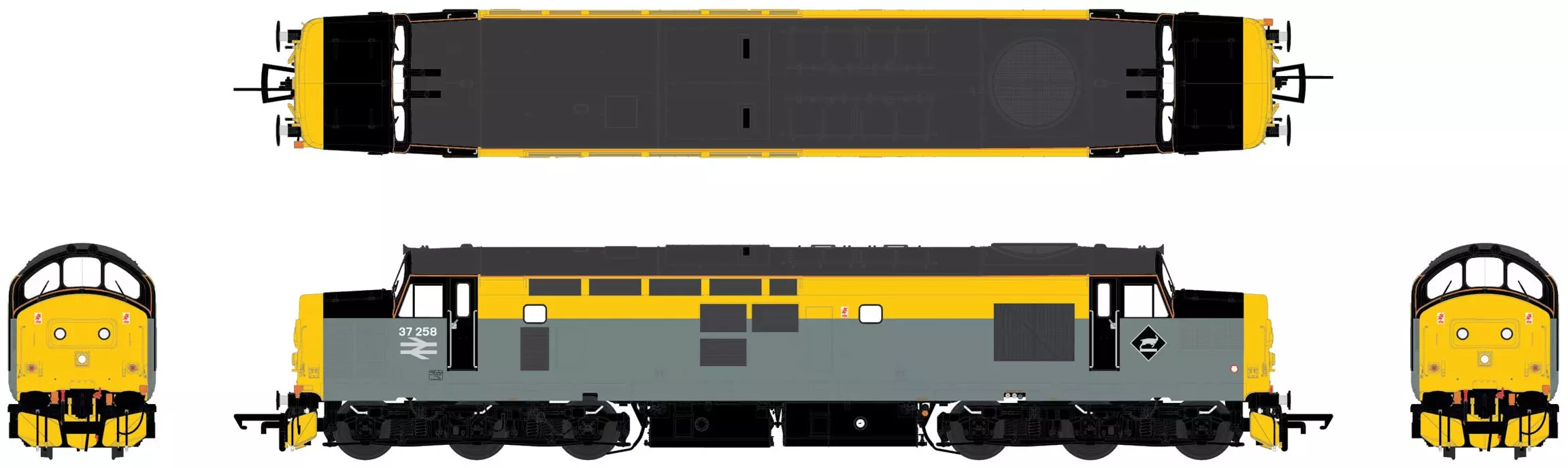 Accurascale ACC2612 Class 37/0 37258 in Civil Engineers Dutch grey ...