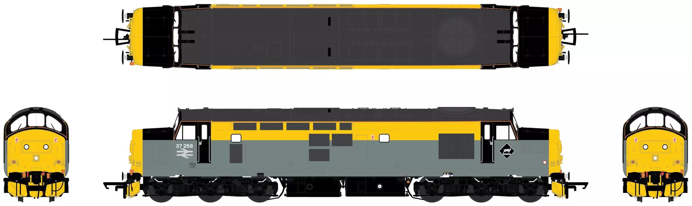 Accurascale ACC2626-DCC Class 37/0 37258 BR 'Dutch' Civil Engineers ...