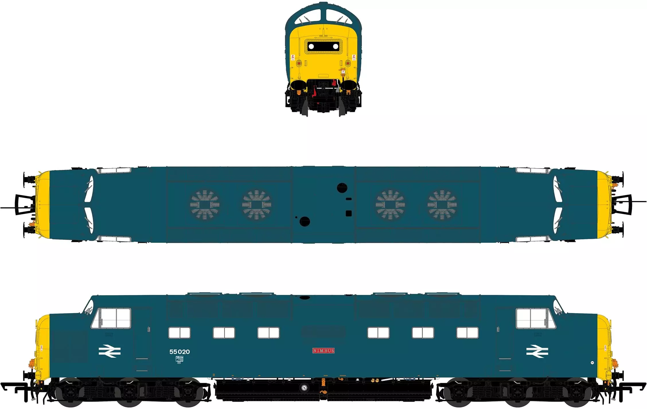 Accurascale ACC2795-DCC Class 55 Deltic 55020 'Nimbus' BR Blue Diesel ...