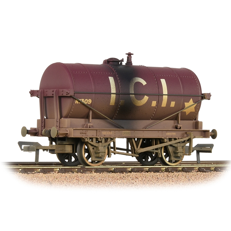 Bachmann Branchline 37-661A 14T Tank Wagon 'ICI' Maroon (Weathered ...