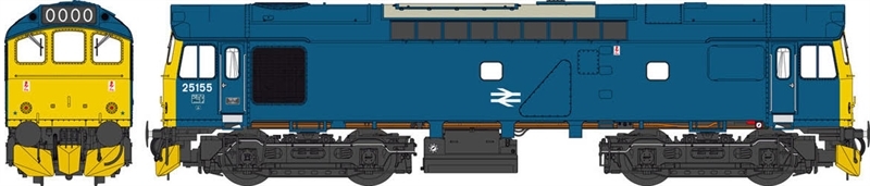 Heljan 2536 Class 25/3 25155 in BR Blue with single central double ...