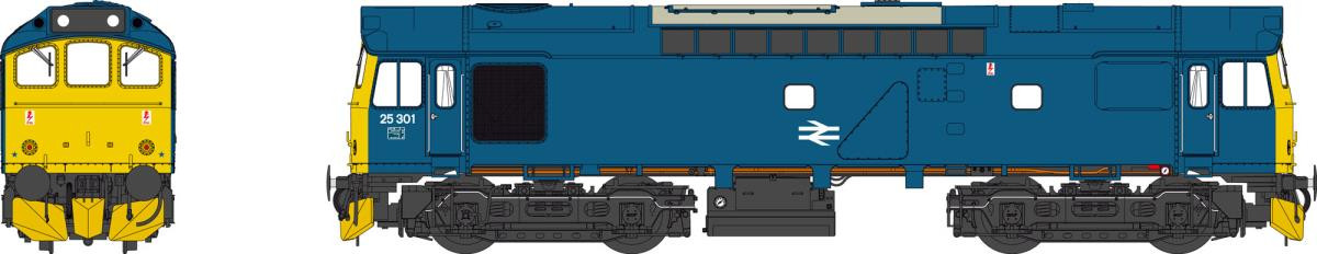 Heljan 2547 Class 25/3 25301 BR Blue with Domino Headcodes :: Railway ...